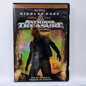 National Treasure Full Screen DVD Nicolas Cage Disney Adventure Movie 2004